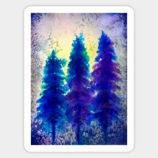 Blue Pine trees Sticker